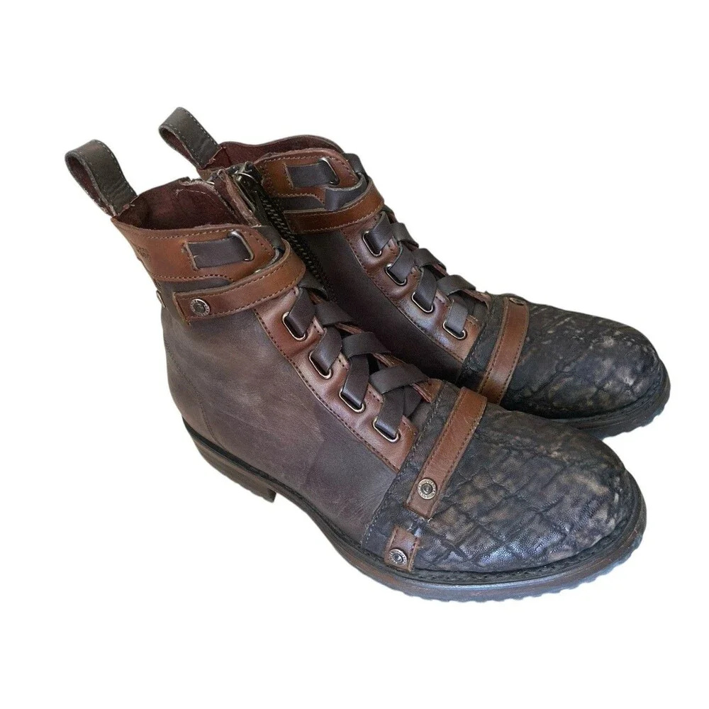 Cuadra Men's Urban Woven Leather Round Toe Cowboy Boot Size‎ 8